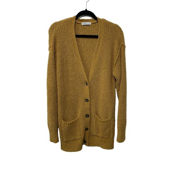 Arizona Jean Company Button Front Cardigan Sweater Camel Brown Women's Size XS - Picture 1 of 9